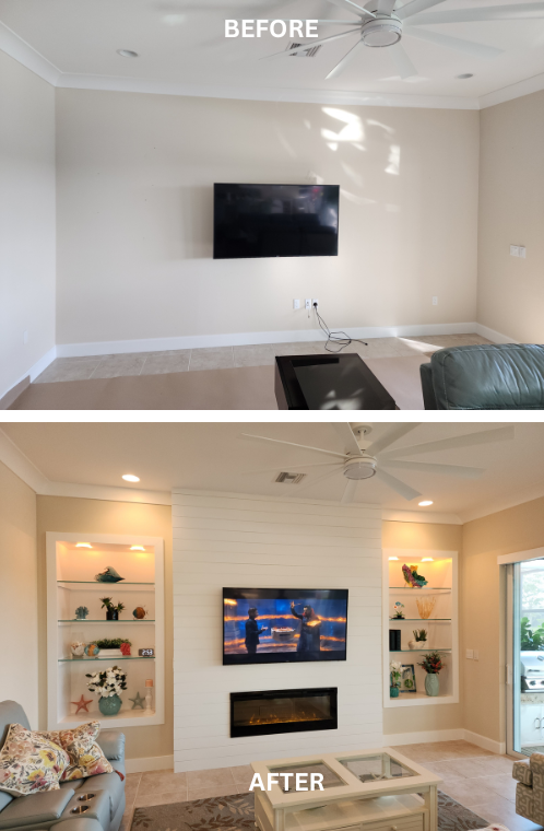 Media Wall Project for the Basille Family in Bonita
