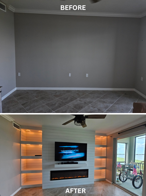 Media Wall Build for Marie in Babcock Ranch, Punta Gorda