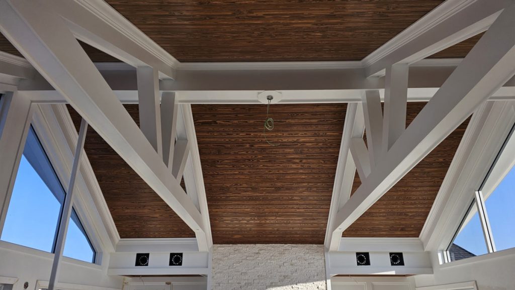 Faux Beams Installed